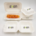 Envase biodegradable de los alimentos de preparación rápida del bagazo de la caña de azúcar de la categoría alimenticia INCLUSO de Anhui con la tapa